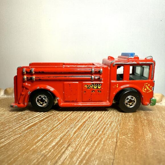 Hot Wheels Emergency Lot- 2 Fire Eater Fire Trucks, Police Car, Fire Chief Sedan - Picture 3 of 14